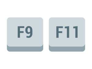 Excel Shortcuts: A graphic of the F9 and F11 keys
