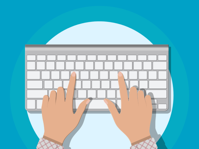 Excel shortcuts to change your life: A pair of hands typing on a keyboard
