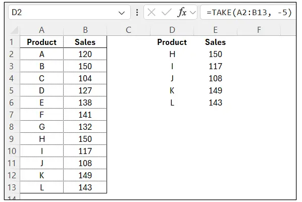 Excel Spreadsheets: Dynamic Arrays 2 tutorial screenshot, step 7